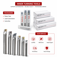 Kit de porte-outils de tournage CNC SCLCR avec barre de perçage compacte et plaquettes CCMT revêtues DLC pour tournage droit/gauche/intérieur