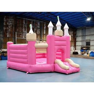 Château gonflable rose commercial, style princesse, moderne, pour les entreprises de location de jeux gonflables pour enfants - Product Image 3