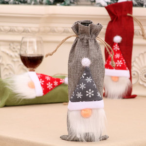 New Christmas home decorations: wine bottle sleeves, new wine bottle <b>covers</b>, <b>dining</b> <b>table</b> and home decor items. - Product Image 3