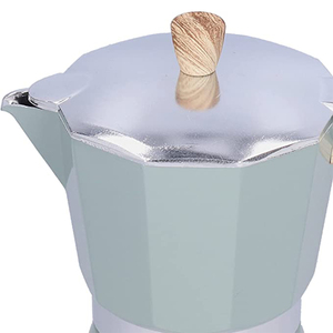 Nuevo diseño, fácil de operar, mango de grano de madera, <span class=keywords><strong>cafetera</strong></span> Espresso comercial, <span class=keywords><strong>cafetera</strong></span> Moka Pot - Product Image 5