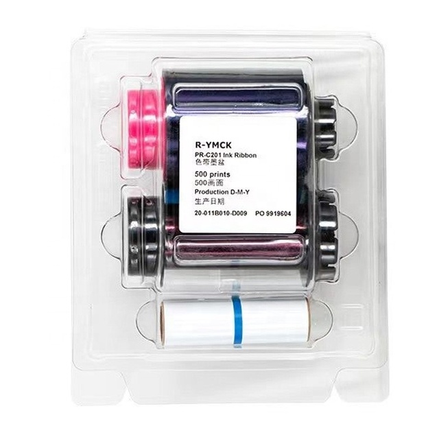 Nisaca PR-C201 Ribbon & Film Bundle Kit Full-Color ID Card Printing OEM- Compliant Supplies.