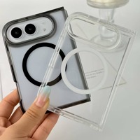 Coque de téléphone magnétique pliable pour iPhone Duo, couverture supérieure en acrylique transparent PC mince, anti-jaunissement, TPU souple absorbant les chocs, faible MOQ