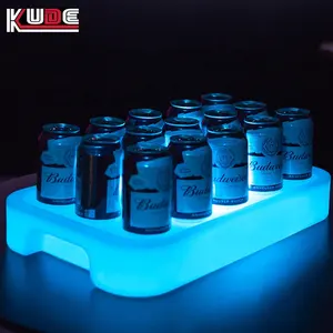 Yaratıcı modern tasarım parlayan LED şarap tepsisi gece kulübü için LED masa lambası