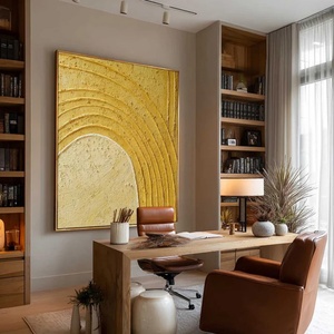 Pintura al Óleo Abstracta de Líneas Neutras, Arte Decorativo Texturizado en 3D para Dormitorio de Lujo, Lienzo Decorativo Hecho a Mano - Product Image 2