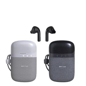 Portáteis 2 em 1 fones de ouvido sem fio e alto-falante sem fio TWS Sport Headset BT 5W Speaker Som estéreo real para uso do telefone