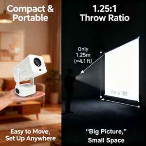 New Upgrade Dazzler <strong>Smart</strong> 4K Video Projector Mini <strong>Portable</strong> Projectors for Home Theater &amp; Hologram Display - Product Image 4