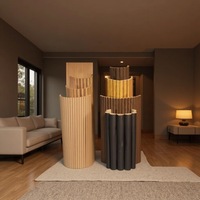 Panneau mural en bois de Paulownia pour projet de rénovation intérieure, lambris vertical en bois