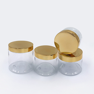 Bocaux en plastique PET transparents de haute qualité de 8 oz avec couvercle électroplaqué, contenants vides pour crème pour le visage, emballages pour crème capillaire - Product Image 3