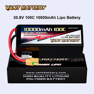 VANT FPV 드론 배터리 10000mAh 30.8V 100C 8S HV 리포 배터리 팩, FPV RC UAV 및 차량용 빠른 배송 리포 배터리 팩 - Product Image 6
