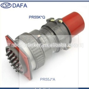 Conector de Aviación CSP PR55K Q Serie P de 16 Pines con Tapa Roja para Terminación por Soldadura - Product Image 1