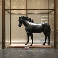 Grande sculpture de cheval en bronze - une statue de cheval réaliste grandeur nature, idéale pour les parcs publics et les places publiques