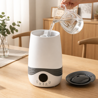 Humidificateur ultrasonique et diffuseur de parfum, capacité 4L, commande tactile et à distance, portable pour usage domestique et hôtelier
