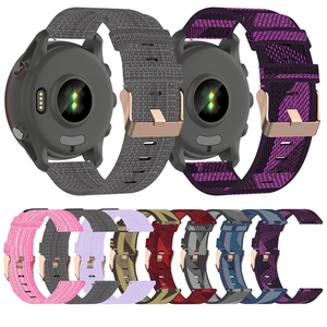 Correa de reloj de lona de nailon de tela deportiva de 18mm, 20mm, 22mm para <span class=keywords><strong>Garmin</strong></span> <span class=keywords><strong>Forerunner</strong></span> 265 265S 255 255 165 s 245 - Product Image 2