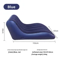 Canapé-lit gonflable pliable avec repose-pieds, moderne, en PVC floqué, fauteuil inclinable paresseux pour la maison, salon, camping en plein air, canapé gonflable portable