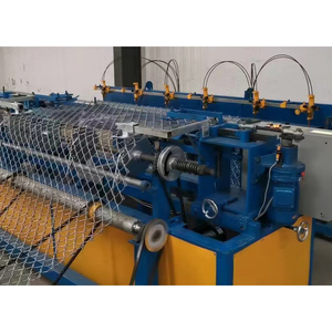 <strong>Diamond</strong> Metal Mesh PLC Control High Rigidity Automatic Double Wire Chain Link Fence <strong>Making</strong> <strong>Machine</strong> - Product Image 6