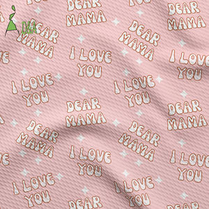 Tissu tricoté de polyester de tissu de balle imprimé par MAMAN CHER rose pour le vêtement - Product Image 2