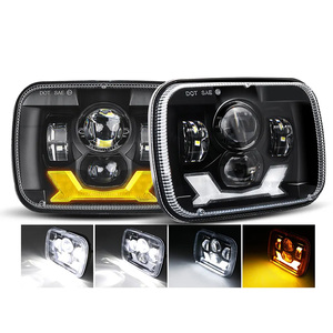 Disponibile rettangolo Hi/low <span class=keywords><strong>Sealed</strong></span> Beam H6054 indicatore di direzione ambra 5x7 pollici Drl Led faro per Jeep Wrangler Yj Cherokee Xj Toyota - Product Image 1