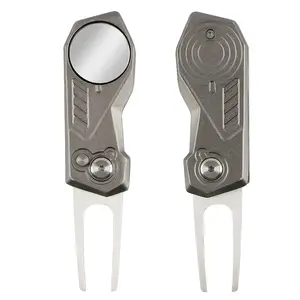 Portable Custom Golf Divot Repair Tool Magnetic Metal Stamped Ball Marker for Convenient Greens Maintenance