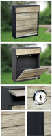 Moderno al aire libre elegante cerradura de Metal montado en la pared buzón impermeable caja de correos de acero para jardín para bodas fiestas Navidad