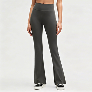 <span class=keywords><strong>Pantaloni</strong></span> Yoga Antibatterici in Cotone di Bambù <span class=keywords><strong>a</strong></span> Gamba Larga per Donne, Leggings <span class=keywords><strong>a</strong></span> <span class=keywords><strong>Vita</strong></span> Alta Traspiranti, Abbigliamento Sportivo - Product Image 3