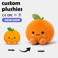 Boneka Plush Super Lembut Warna Oranye Custom Grosir Buat Desain Buah Anda Sendiri Boneka Isi Buah OEM ODM Lucu Hadiah Anak Citrus EN71 CE ASTM CPC
