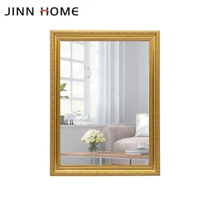 Jinn cermin dekorasi rumah kaca bertekstur emas mewah untuk dekorasi rumah dan cermin dinding
