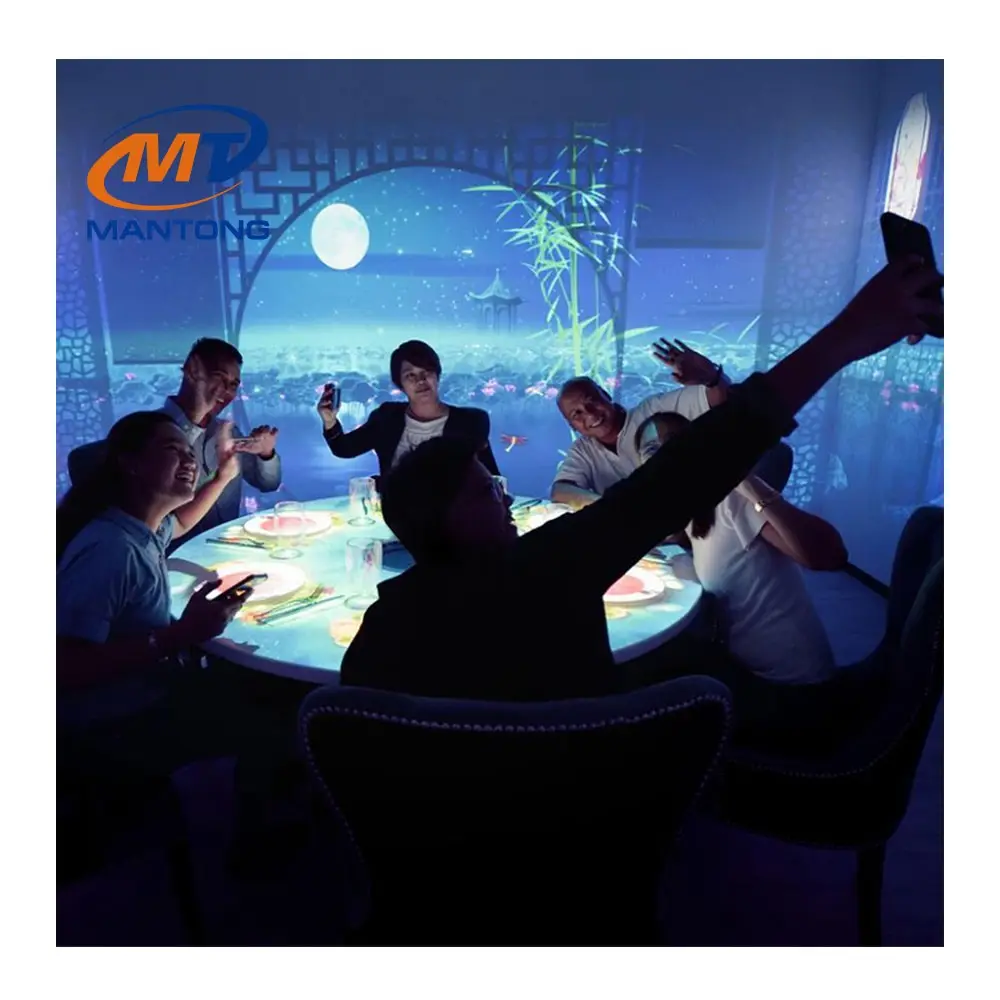 Multi-sensory Dining Immersive Projection Experience Restaurant/Hotel 360 Immersive Wall Mapping Projection