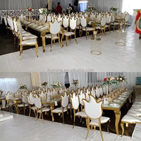 Chaises d'événement modernes de luxe en acier inoxydable à prix d'usine pour mariages, banquets, salons, salles à manger, villas, entrées, parcs et sous-sols
