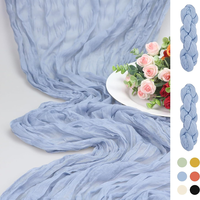 Fleur de Noël personnalisée gaze de luxe chemins de table de mariage étamine tissé pour les événements de fantaisie