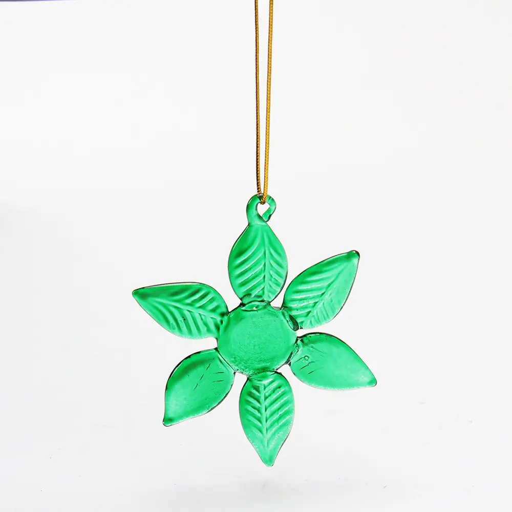 Snowflake Hot Sale Glass Snowflake Hanging Christmas Tree Ornaments Glass Snowflake