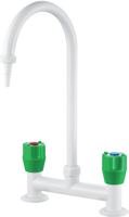 Robinet d'eau froide et chaude à sortie unique en laiton épais avec filtre intégré, type H, pour lavabo de laboratoire pharmaceutique et de R&D - Vente en gros à prix abordable