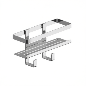 Cesta de ducha individual cromada de 28.8 cm de ancho, estante de almacenamiento para baño - Product Image 3