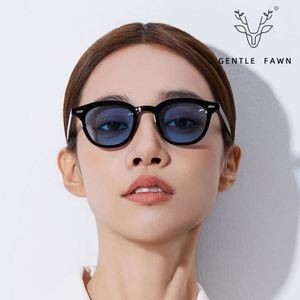 Lunettes de soleil vintage rondes rétro colorées avec rivets, logo personnalisé 2025, protection UV400, petite monture, style punk pour hommes et femmes - Product Image 3