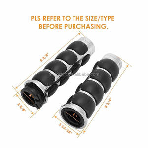 Không khí đệm cao su <span class=keywords><strong>grip</strong></span> hand grips 1 "mạ crôm Non-Slip Handlebar Grips Đối với xe máy Harley Suzuki YAMAHA Kawasaki - Product Image 3