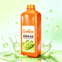 2,2 kg 9X geconcentreerde groene druivensiroop, commercieel fruitconcentraat voor melkthee, koude dranken, sapmachines