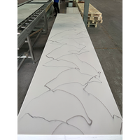 Prix d'usine, grande dalle de marbre artificiel Dupont 6-30 mm, plateau de table en marbre artificiel sans joint