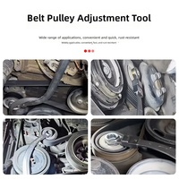 Kit d'outils de réparation de moteur de voiture - Clé réglable pour démontage de la poulie tendeur, en acier CR-V, avec mallette de transport rigide