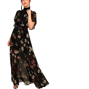 <span class=keywords><strong>เด</strong></span><span class=keywords><strong>รส</strong></span><span class=keywords><strong>ยาว</strong></span>พิมพ์ลายดอกไม้ฤดูร้อนสุดหรู 5353 สำหรับผู้หญิง ทรงเอไลน์ สวมใส่สบายๆ สำหรับวันหยุดพักผ่อนริมชายหาด - Product Image 5