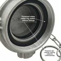 Tapa Ciega de Aluminio KD66 para Manguera Contra Incendios de 66mm con Cadena para Sistema de Hidrantes