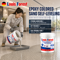 Revêtement de sol époxy auto-nivelant, kit époxy coloré avec sable, marque privée, résistant à la chaleur, antidérapant, garage, bricolage, antidérapant