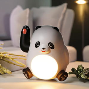 Mini luz LED de noche portátil moderna, fábrica personalizada, recargable, que atrae la riqueza, Panda, emisión blanca cálida para el hogar, ABS - Product Image 4