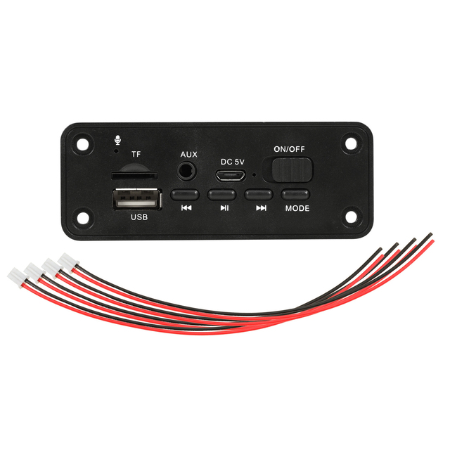 Blue. tooth 5.0 MP3 Decoder Board DC 5V Audio Module USB TF Radio FM Receiver Support Call MP3 Player 2 x 3W Amplifier For Car
