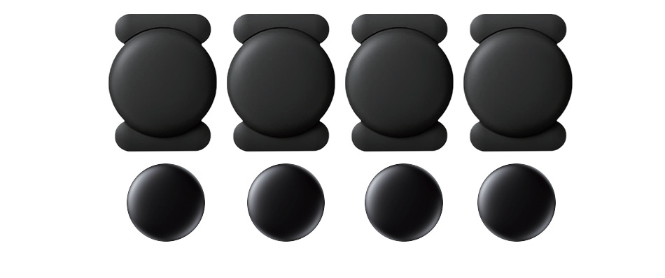 Lot de 4 manchons de protection magnétiques noirs