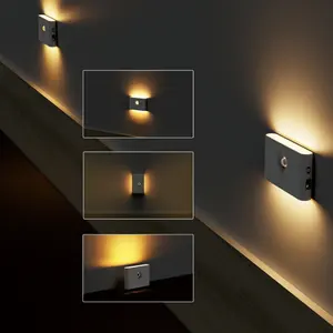 新款设计护眼发光二极管智能夜灯便携式人体传感器夜灯壁灯Indoo移动卫生间夜灯