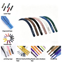 Cordon rond en polyester de haute qualité avec embouts métalliques cirés et logo personnalisé réfléchissant pour vêtements, sweats à capuche, sacs et chaussures