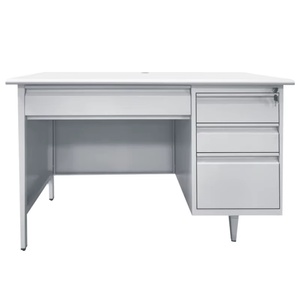 Bureau d'ordinateur en acier grande capacité pour le bureau à domicile, avec plusieurs tiroirs, table de travail métallique pour employés de bureau - Product Image 4