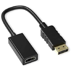 Câble adaptateur vidéo HDMI vers DisplayPort, 10 cm, noir, connecteur mâle vers femelle pour moniteur, ordinateur portable, écran - Product Image 1
