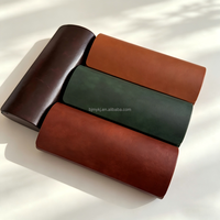 Étui à lunettes en cuir PU de luxe, élégant et de haute qualité, fait main, avec logo personnalisé, antichoc, coffret cadeau haut de gamme pour les magasins d'optique