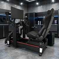 Ensemble complet de cockpit de simulation de course, simulateur de conduite tout-en-un avec supports pour volant/pédales/levier de vitesses et moniteur