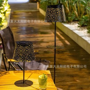 Lampe solaire de jardin LED extérieure étanche en fer forgé avec panneau solaire pour la décoration de patio - Product Image 4
